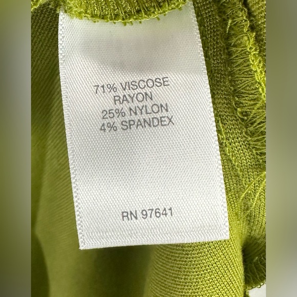 J Jill Tunic Top Ponte Knit Boat Neck 3/4 Sleeve Chartreuse Avocado Green - Picture 5 of 11